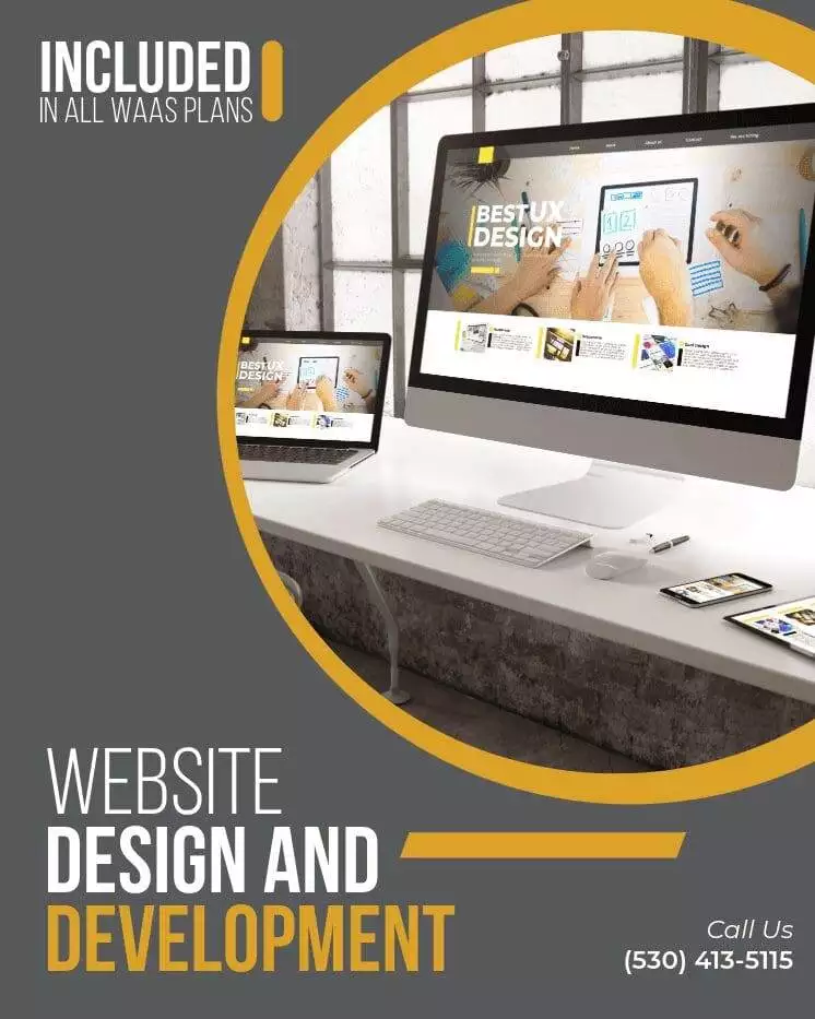 Website design and development are included in all of the WaaS plans.