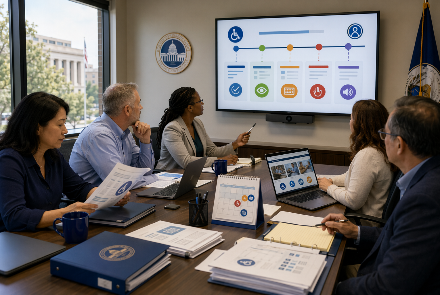 County staff reviewing accessibility compliance deadlines