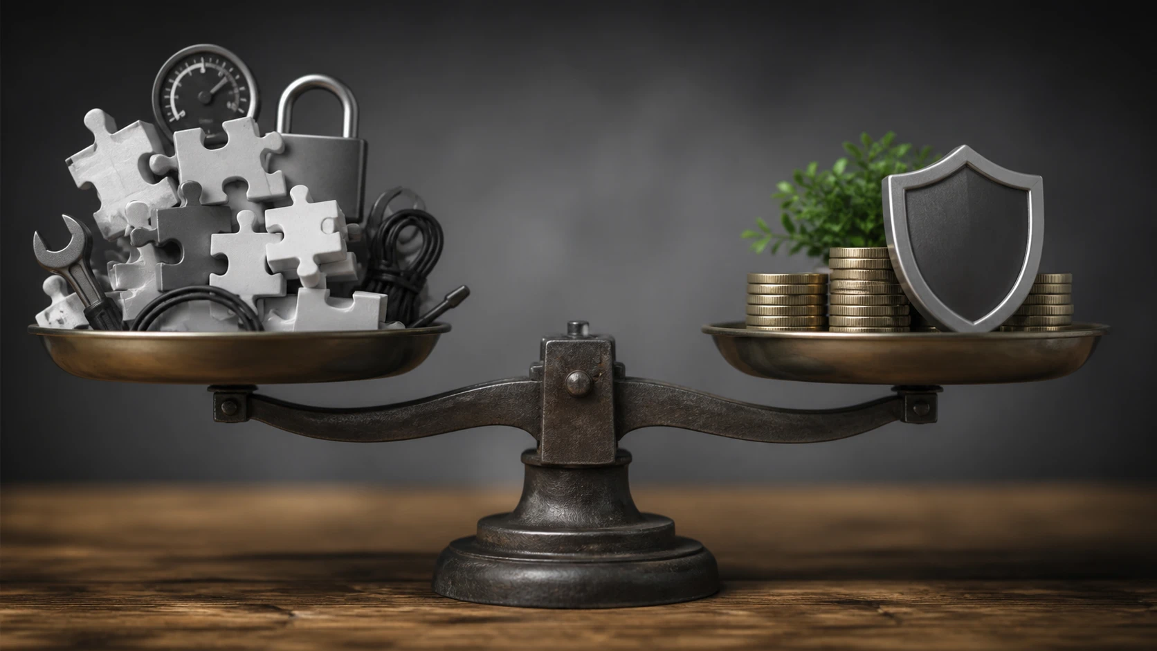 Comparison infographic of website costs and security features