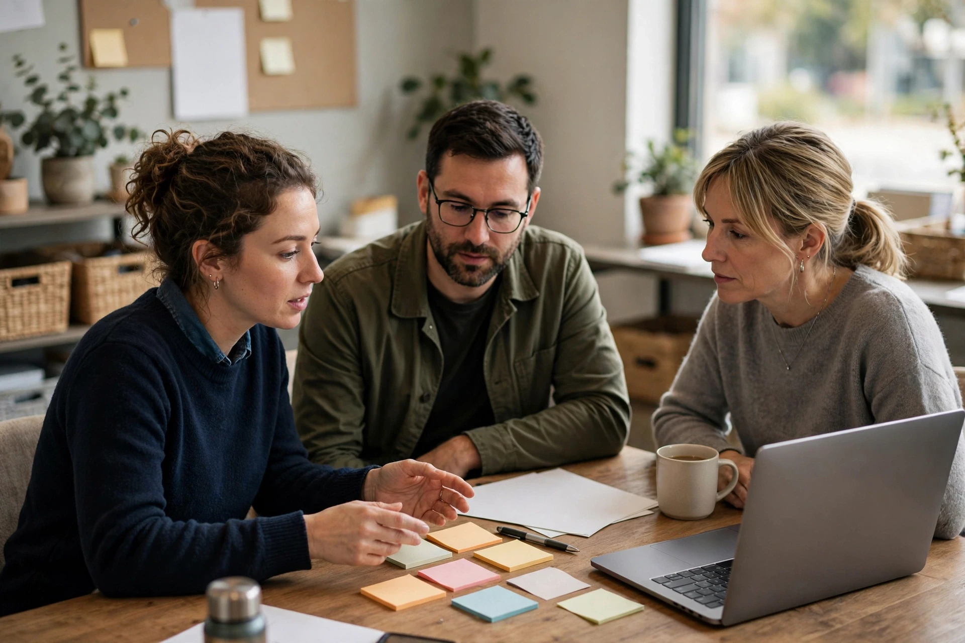 Non-Profit Website Redesign Checklist for Better Accessibility and Engagement Nonprofit team planning website goals with sticky notes